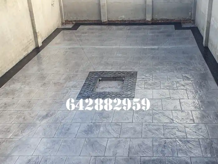 Obra de hormigón impreso en Ares