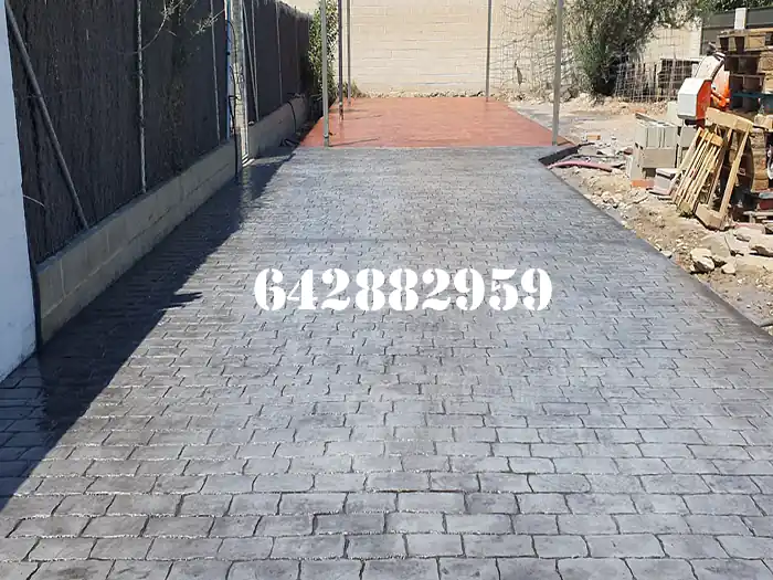 Obra de hormigón impreso en Cabana de Bergantiños