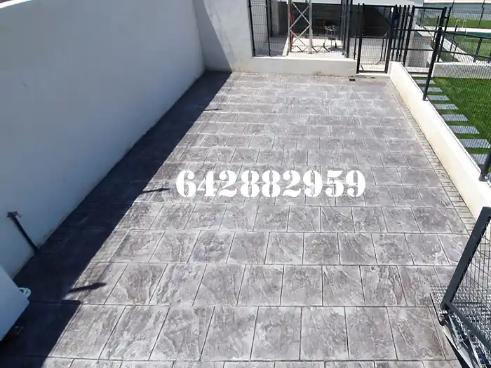 Obra de hormigón impreso en Culleredo