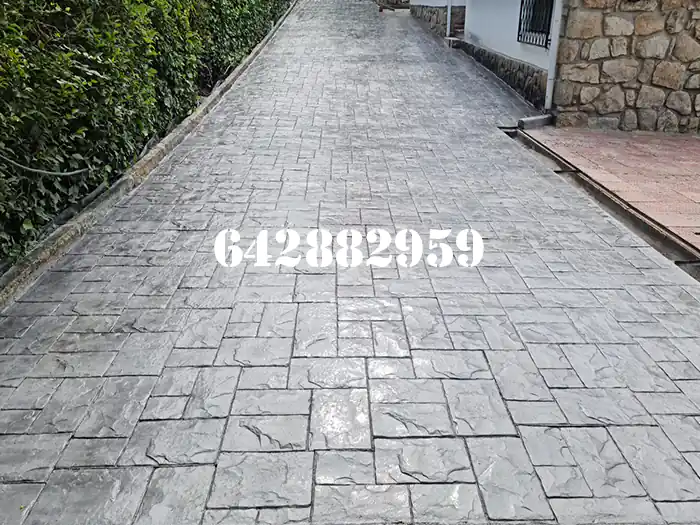 Obra de hormigón impreso en Neda
