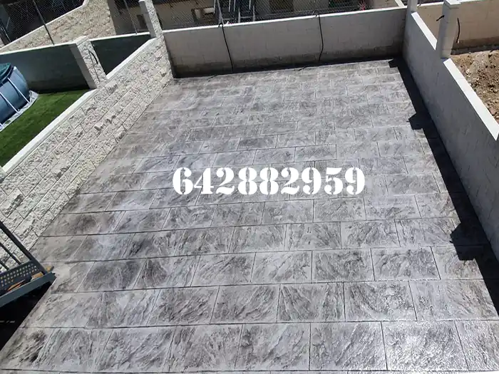Obra de hormigón impreso en Noya ( Noia )