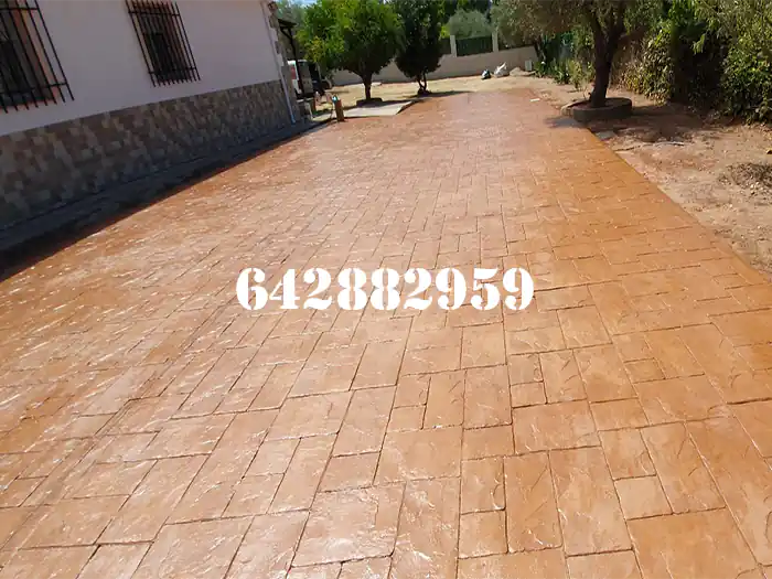 Obra de hormigón impreso en Paderne