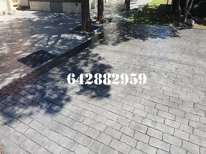 Obra de hormigón impreso en Padrón