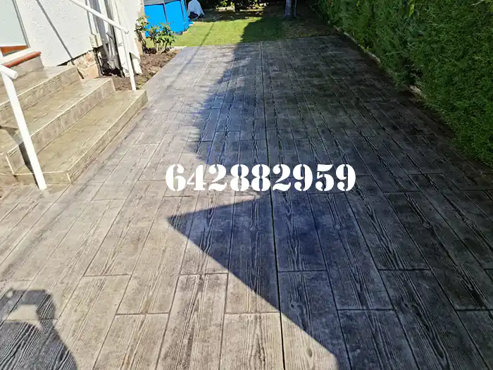 Obra de hormigón impreso en Puentedeume ( Pontedeume )