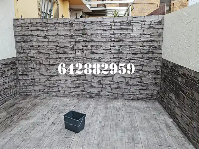 Obra de hormigón impreso en Vedra