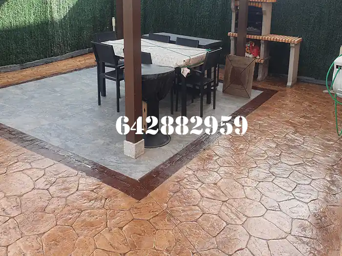 Obra de hormigón impreso en Vimianzo